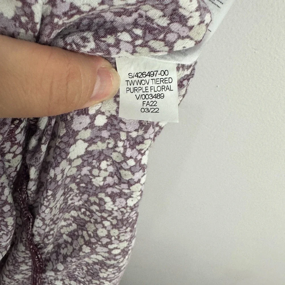GAP Teen Skirt 18-20 Purple Floral Tiered Ruffle Mini Cottagecore‎ Y2K Boho